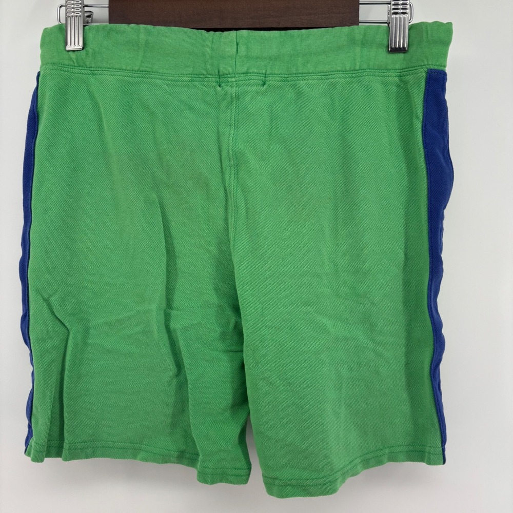Vintage Polo Ralph Lauren Shorts Kids M 10-12 Green Blue Crest Pony Mesh Pique - Picture 6 of 7